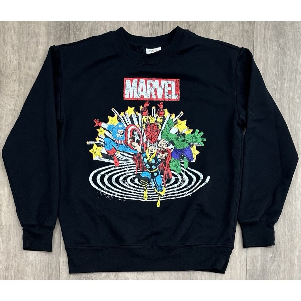 Marvel Sweatshirt Adult Size Medium Avengers Thor Hulk Iron Man Captain America